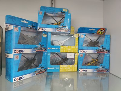 Lot 71 - 7 corgi diecast model aircraft boxed
