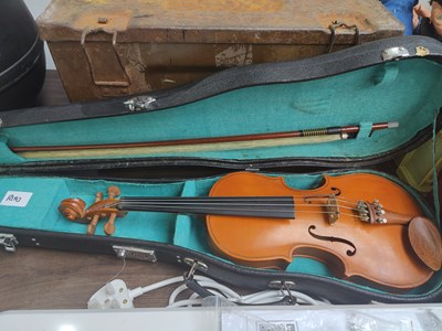 Lot 14 - 1/2 size Violin With Case