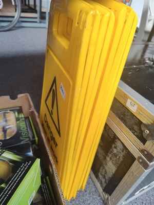 Lot 216 - 5 Yellow Caution/Warning Signs