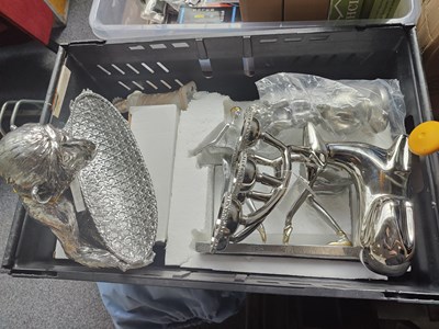 Lot 221 - Silver Finish Ornaments
