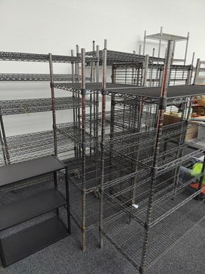 Lot 210 - Large qty catering shelving