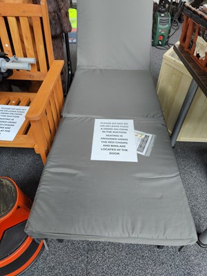 Lot 256 - Large sun lounger with adjustable back and feet section