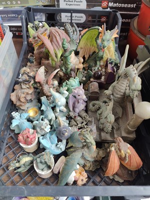 Lot 5 - Qty of Fantasy Figurines including dragons