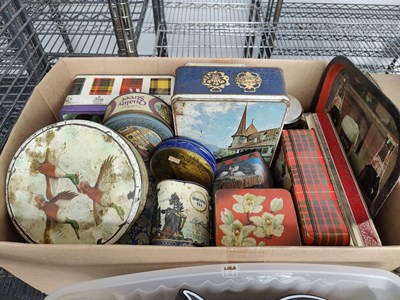 Lot 215 - Box containing asstd tins