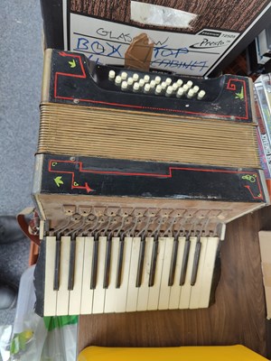 Lot 259 - Vintage accordion for spares / repairs or up cycling