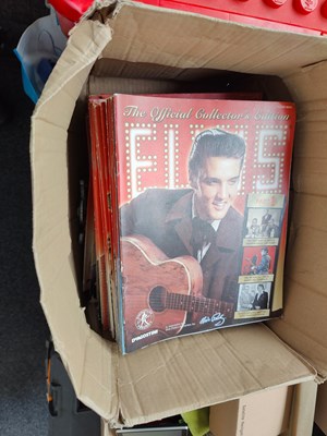 Lot 296 - Box containing Elvis magazines