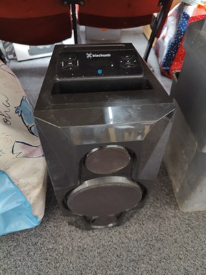 Lot 308 - Black web portable speaker with Bluetooth connectivity