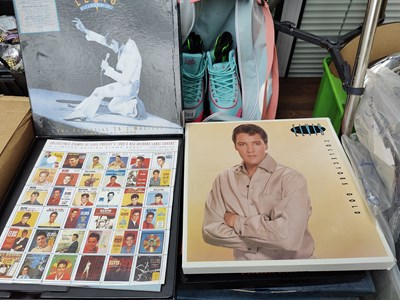 Lot 188 - Qty of Elvis collectable items Inc records and stamps