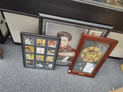 Lot 148 - 3 Elvis framed memorabilia items