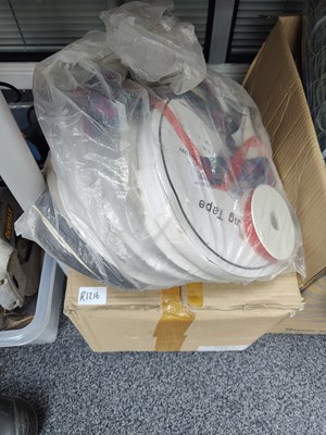 Lot 180 - Box and Bag of Clothing Manufacturing Materials