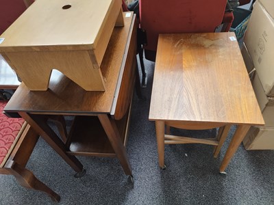 Lot 246 - 3 pieces of occasional furniture including nest of tables and drop leaf side table