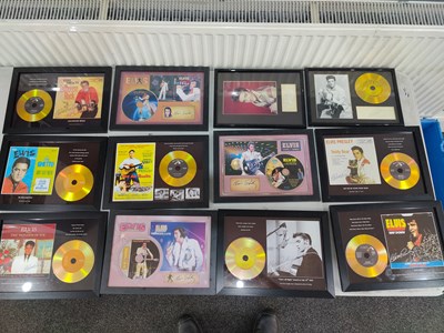Lot 6 - 12 framed Elvis Presley collectable pictures