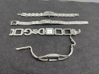 Lot 142 - Four Silver Watches, 2 DKNY, 1 Avon, D&G