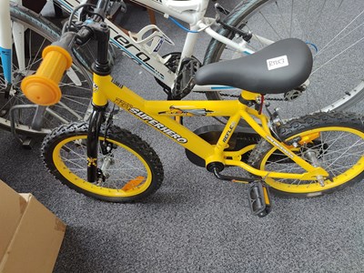 Lot 241 - Kids yellow superhero bike