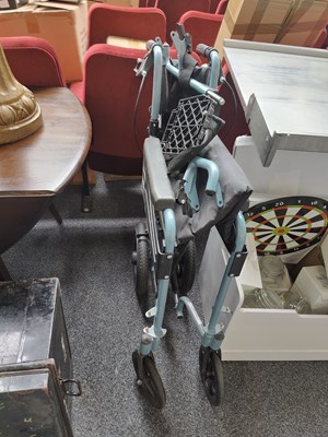 Lot 236 - Folding wheelchair with detachable footplates