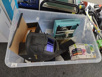 Lot 216 - Joblot of misc Inc welding mask and stove