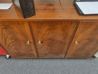 Lot 132 - Bespoke made record storage cabinet with all internal sections made by joiners at John brown ship yard c1960's