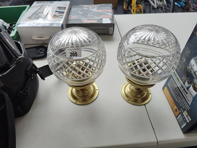 Lot 205 - Pair of vintage wall lights