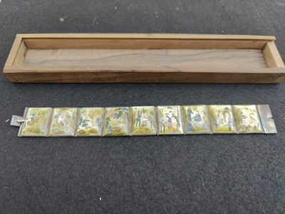 Lot 188 - Mother of pearl handpainted victorian bracelet