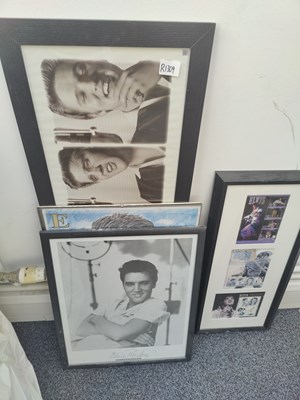 Lot 145 - Qty of Framed Elvis Memorabilia Pictures