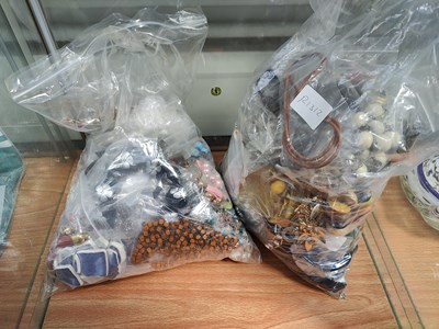 Lot 94 - 2 large bags of costume jewellery making parts