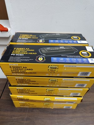 Lot 27 - 10 boxed 6 sheet A4 + credit card shredders