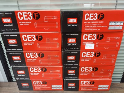Lot 37 - 10 CE3F rack and pinion door closers by Union