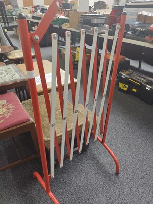 Lot 240 - Red and white metal extendable safety barrier