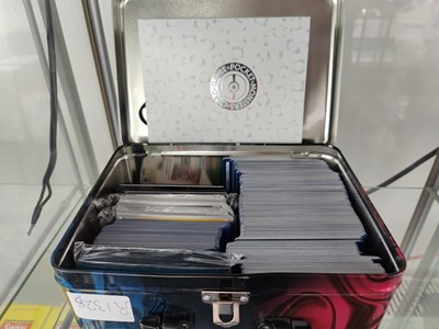Lot 93 - Qty of Pokemon cards in metal chest