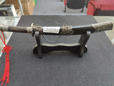 Lot 171 - Miniature decorative Asian style sword in stand