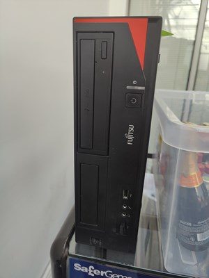 Lot 146 - Fujitsu computer base unit fully reset with windows installed 120gb