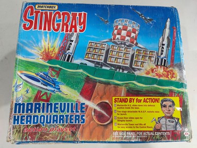 Lot 68 - Matchbox stingray headquarters toy action playset boxed retro