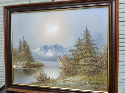 Lot 140 - Framed painting in landscape scene